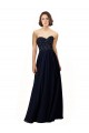 Sheath Sweetheart Soft Chiffon Long Dark Navy Bridesmaid Dress / Formal Dress Barrie