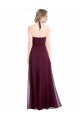 A-Line Halter Neck Soft Chiffon Long Burgundy Evening Dress / Bridesmaid Dress Barrie