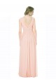 A-Line V-Neck Chiffon Long Wedding Party Dress Barrie