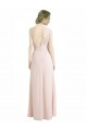 A-Line One Shoulder Soft Chiffon Long Red Bridesmaid Dress Barrie