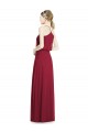 A-Line V-Neck Soft Chiffon Long Burgundy Evening Gowns / Bridesmaid Dress Barrie