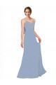 A-Line Sweetheart Chiffon Long Dusty Blue Bridesmaid Dress / Evening Dress Barrie