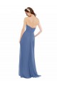 A-Line Strapless Soft Chiffon Long Windsor Blue Bridesmaid Dresses Barrie