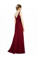 A-Line V-Neck Chiffon Long Burgundy Bridesmaid Dress / Evening Dress Barrie