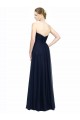 A-Line Strapless Chiffon Long Dark Navy Bridesmaid Dress / Evening Dress Barrie