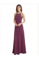 A-Line High Neck Chiffon Long Bridesmaid Dress / Evening Gowns Barrie