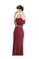 A-Line Sweetheart Soft Chiffon Long Burgundy Bridesmaid Dress Barrie