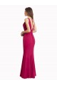 Mermaid High Neck Soft Chiffon Long Red Prom Dress / Bridesmaid Dress Barrie