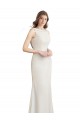 Mermaid High Neck Soft Chiffon & Satin Long Bridesmaid Dress Barrie
