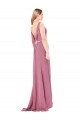 Sheath High Neck Soft Chiffon Long Prom Dress / Bridesmaid Dress Barrie