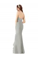 Sheath Sweetheart Soft Chiffon Long Dark Navy Bridesmaid Dress Barrie
