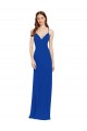 A-Line V-Neck Soft Chiffon Long Royal Blue Bridesmaid Dress / Formal Dress Barrie