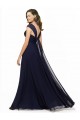A-Line Sweetheart Chiffon Long Dark Navy Bridesmaid Gowns Barrie