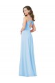 A-Line V-Neck Chiffon Long Light Sky Blue Formal Dress / Bridesmaid Dress Barrie