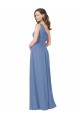Sheath One Shoulder Soft Chiffon Long Windsor Blue Bridesmaid Dress Barrie