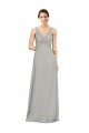 A-Line Sweetheart Soft Chiffon Long Silver Bridesmaid Dress Barrie