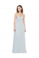 A-Line Spaghetti Straps Soft Chiffon Long Frost Bridesmaid Dress Barrie