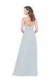 A-Line Spaghetti Straps Soft Chiffon Long Frost Bridesmaid Dress Barrie