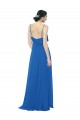 A-Line Spaghetti Straps Soft Chiffon Long Royalty Bridesmaid Dress Barrie