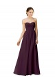 A-Line Strapless Chiffon Long Grape Bridesmaid Dress / Evening Dress Barrie