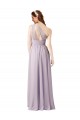 A-Line One Shoulder Chiffon Long Floor Length Grape Bridesmaid Dress Barrie