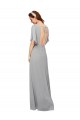 A-Line V-Neck Chiffon Long Royal Blue Bridesmaid Dress / Evening Gowns Barrie