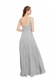 A-Line Square Neck Chiffon Long Dark Navy Bridesmaid Dress / Evening Dress Barrie