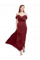 Sheath Sweetheart Soft Chiffon Long Burgundy Formal Dress / Bridesmaid Dress Barrie