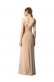 Sheath V-Neck Soft Chiffon Long Red Bridesmaid Dress Barrie