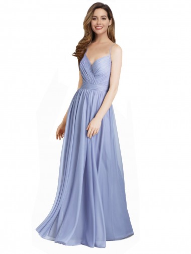 A-Line Sweetheart Chiffon & Lace Long Bridesmaid Dress / Evening Dress Barrie