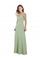 A-Line Sweetheart Soft Chiffon Long Smoke Green Bridesmaid Dress / Formal Dress Barrie