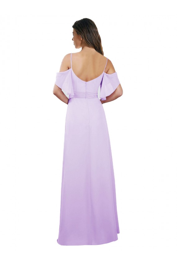 A-Line Sweetheart Soft Chiffon Long Lilac Formal Dress / Bridesmaid Dress Barrie