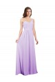 A-Line One Shoulder Chiffon Long Lilac Bridesmaid Dress / Evening Dress Barrie