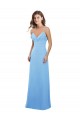 A-Line Sweetheart Soft Chiffon Long Periwinkle Bridesmaid Dress Barrie