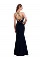 Mermaid Halter Neck Soft Chiffon Long Dark Navy Bridesmaid Dress Barrie