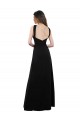 A-Line Halter Neck Soft Chiffon Long Black Bridesmaid Dress Barrie