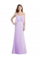 A-Line Scoop Neck Chiffon Long Lilac Bridesmaid Dress / Evening Dress Barrie