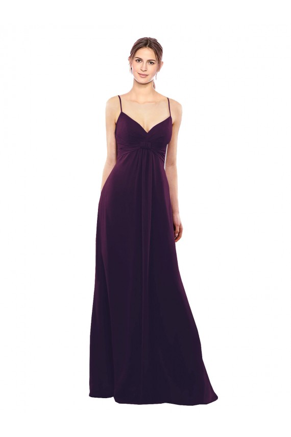 A-Line Sweetheart Soft Chiffon Long Grape Formal Dress / Bridesmaid Dress Barrie