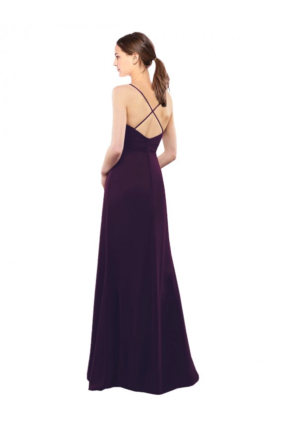 A-Line Sweetheart Soft Chiffon Long Grape Formal Dress / Bridesmaid Dress Barrie