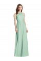A-Line Halter Neck Soft Chiffon Long Mint Green Semi Formal Evening Dress / Bridesmaid Dress Barrie