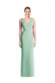 Trumpet V-Neck Soft Chiffon Long Mint Green Bridesmaid Dress Barrie