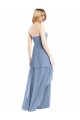 A-Line Strapless Chiffon Long Dusty Blue Formal Dress / Bridesmaid Dress Barrie