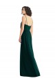 A-Line V-Neck Soft Chiffon Long Ever Green Semi Formal Evening Dress / Bridesmaid Dress Barrie