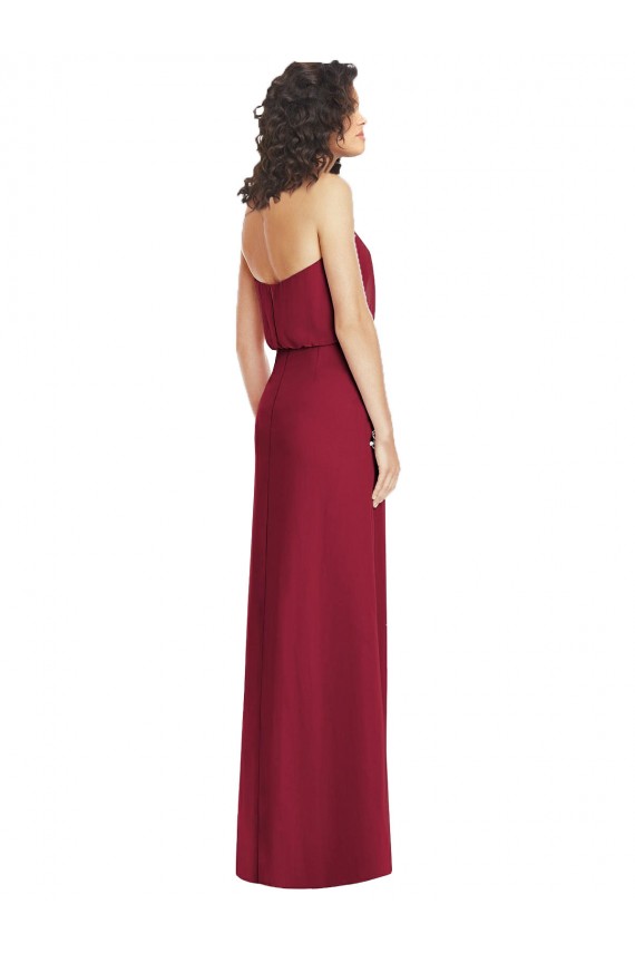 A-Line Strapless Soft Chiffon Long Lilac Formal Dress / Bridesmaid Dress Barrie