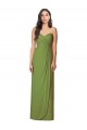 Trumpet Strapless Soft Chiffon Long Olive Green Bridesmaid Dress Barrie