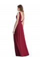 A-Line V-Neck Lxue Chiffon Long Sea Glass Bridesmaid Dress Barrie