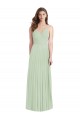 Trumpet V-Neck Soft Chiffon Long Sage Semi Formal Evening Dress / Bridesmaid Dress Barrie