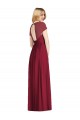 Trumpet V-Neck Soft Chiffon Long Dark Navy Bridesmaid Dress Barrie