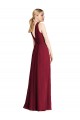 A-Line Halter Neck Soft Chiffon Long Royal Blue Bridesmaid Dress Barrie