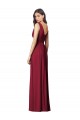 A-Line V-Neck Soft Chiffon Long Royal Blue Semi Formal Evening Dress / Bridesmaid Dress Barrie